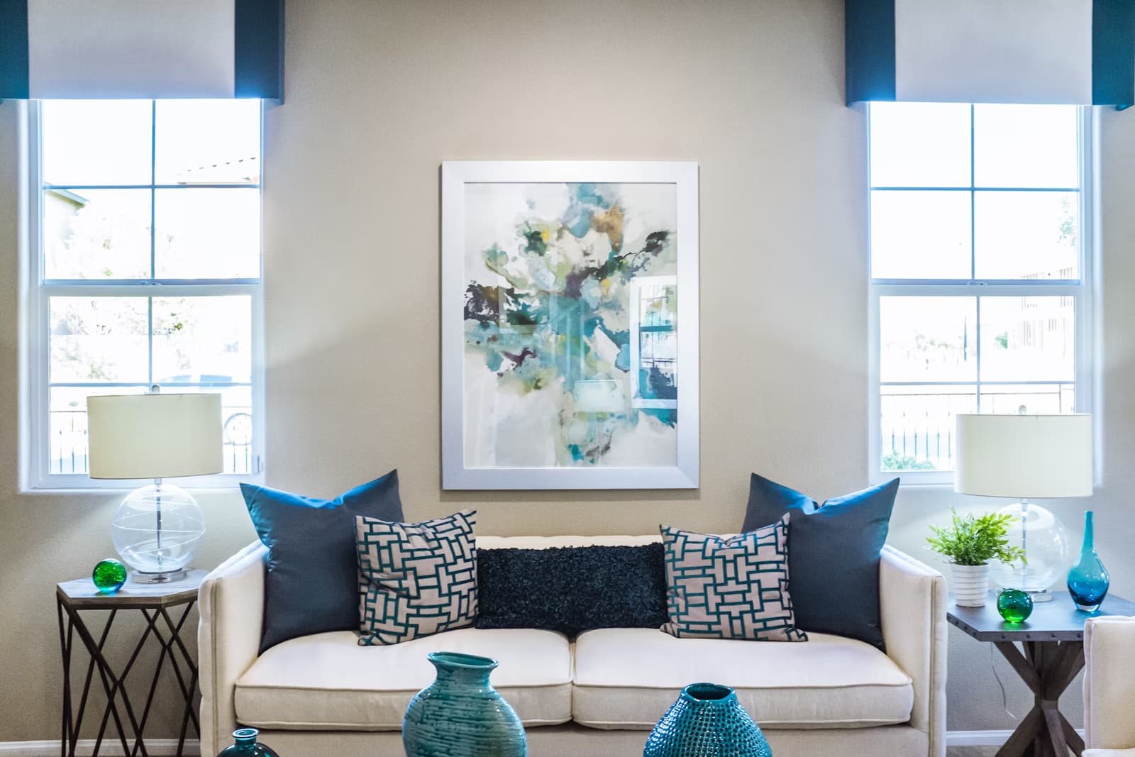 Fresh, professionally cleaned living room